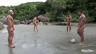 Bare-ass football on the careen