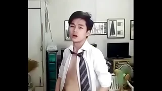 Cute Chinese Twink Strips Less plus Cums