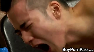 Japanese jock Yoshi Kawasaki cums after hardcore doggystyle
