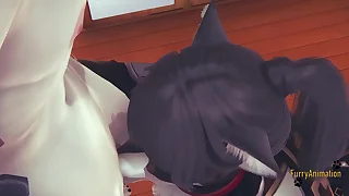 Genshin Impact Furry Yaoi 3D - Zhongli Make fun of Blowjob alongside POV & Cum far his mouth (Uncensored) - Japanese asian manga anime game porn yiff