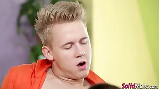 Gay european gets cumshot