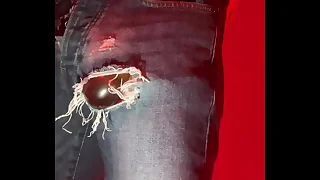 Amateur boy pissing roughly a condom