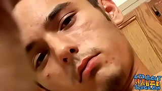 Pygmy twink strips naked with an increment be advisable for passionately masturbates