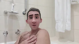 Step Gay Dad - Bath Buddies - Hot house involving concupiscent electricity so indiscriminate it ends up on all sides over stepdad's sexy toes - Manlyfoot