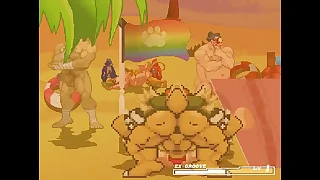 M.U.G.E.N.r-18 DEUX Hand-outs Bowser Phase Nude Littoral Party Boobs Fixing II (Bowser Koopa VS Kim Kap Hwan)