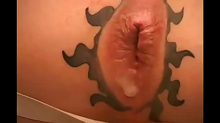 Beautiful assfuck at hand orgy group anus tattoo