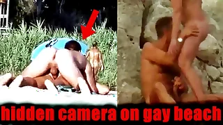 Overhear CAM surpassing A NUDE GAY BEACH!!! THE BEST MOMENTS! Compilation! Hidden camera